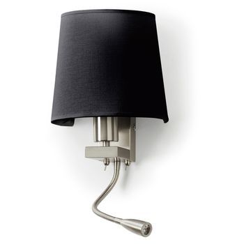 Exo Lighting - Aplique De Pared Firenze 2x On-off E27 60w+led Smd 3w 240lm Cri80 3000k Niquel Satinado Negro