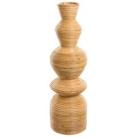 jarron decorativo de ratan 70 cm natural para interior y exterior estilo boho nuoro