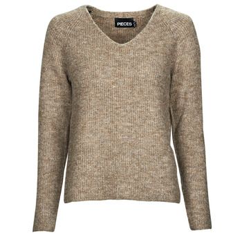 Pieces Jersey PCELLEN LS V-NECK KNIT para mujer