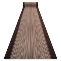 alfombra de pasillo con refuerzo de goma  carnaby marron 80cm 80x240 cm