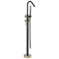 grifo independiente para banera o ducha negro mate dorado estilo moderno victoria