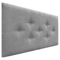 dhome cabecero de tela acualine con 3 hileras intercaladas de botones cabezal tapizado cama lujogris 105cm