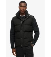 superdry para hombre m5012151a chaleco sin capucha everest negro s casual sostenible nylon reciclado