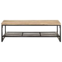 mesa de centro 110x60x35 cm mango sin tratar - marron
