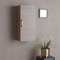 mueble de bano suspendido roble natural 1 puerta con tirador rimini