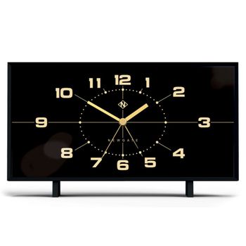 Reloj despertador de acrílico con esfera color negro