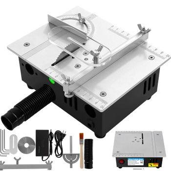 Mini Sierra de Mesa Eléctrica de Alta Potencia, Sierra de Banco de 7 Velocidades Ajustables, Máquina de Corte para Bricolaje, Carpintería y Fabricación de Muebles