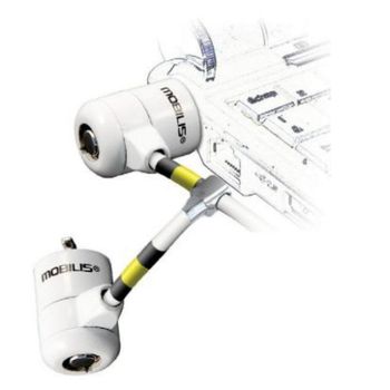 Cable de seguridad con llave Mobilis 001223 1,8m Blanco Acero Diámetro 4mm 2 llaves