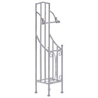 portarrollos de metal gris 68 cm envejecido almacenaje accesorio retro