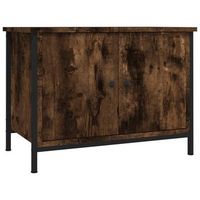 mueble de tv madera contrachapada roble ahumado 60x35x45 cm vidaxl