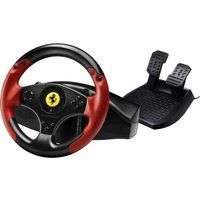 thrustmaster red legend ferrari racing wheel - red  black red