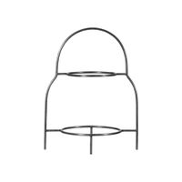 soporte plano de acero inoxidable gris