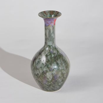 Jarrón de gres multicolor, 44 cm