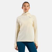 odlo x-alp midlayer  camiseta de running mujeres - crema