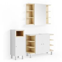conjunto de muebles de bano aquis 3 piezas vicco