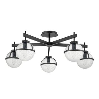 Semiplafón de techo hollis transparente (5 luces)