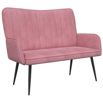 Sofá De 2 Plazas Rosa 115 X 61 X 87 Cm Terciopelo Vidaxl