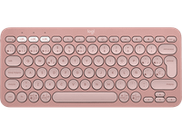 teclado inalambrico - logitech k380s bluetooth-usb multidispositivo multisistema teclas programables de accesos directos rosa
