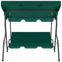 banco columpio de jardin  banco de exterior  silla de jardin tela verde 170x110x153 cm