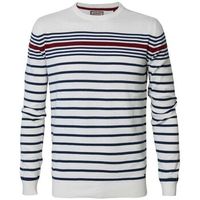 petrol industries jersey maglia girocollo righe white blu red m-1000-kwr279 br para hombre