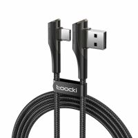 cable toocki tq-x15a3 3a usb-a a usb-c de carga rapida y transmision de datos con nucleo de cobre de 1 m  2 m de longit