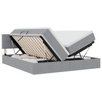 cama con almacenamiento gris claro 180 x 200 cm cuero sintetico vidaxl