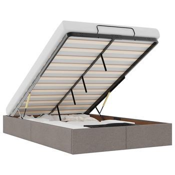 Estructura De Cama Otomana Sin Colchón Tela Topo 120x190 Cm Vidaxl