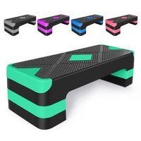 step de aerobic - plataforma de entrenamiento - polietileno - verde 685x28x10cm