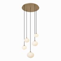 lampara colgante art deco dorada opalina