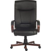 teknik 85 series 8511hlw bonded-leather reclining executive chair - kingston black  mahogany black