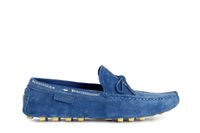 mocasines en piel de ante con lazo denim