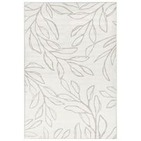 alfombra moderna 140 x 200 cm de tela motivo hojas sala de estar dormitorio apto para calefaccion por suelo radiante base antideslizante pelo corto beige claro bismil