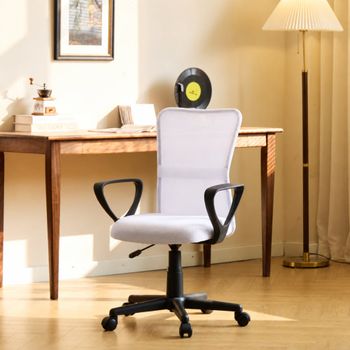 Silla de escritorio en tejido gris