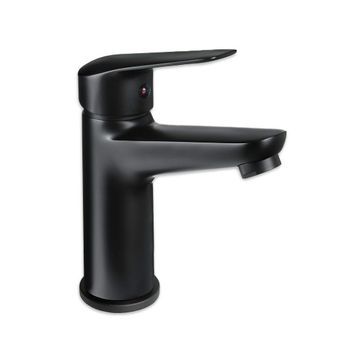 Grifo De Lavabo En Latón Negro Mate Monomando