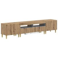 cabinet de tv led de 5 piezas roble artisan vidaxl