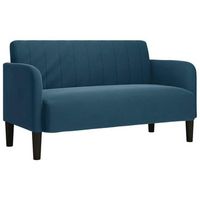 sofa loveseat terciopelo azul 109 cm vidaxl