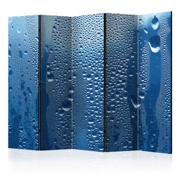 Biombo - Water Drops On Blue Glass Ii (225x172 Cm)