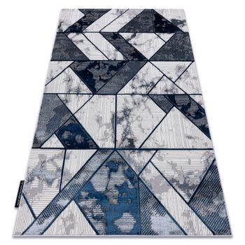 Alfombra De Luxe Moderna 632 Geométrico - Structural Crema / Azul Osc 120x170 Cm