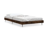 estructura de cama contrachapada roble ahumado 90x200 cm