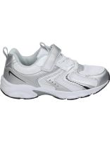 zapatillas bajas para nina pekes 7009 blanco y plata 31