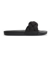 tommy jeans para mujer en0en02975 chanclas con pala trenzada acolchada negro 41 plano ninguno casual