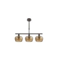 lampara estela 3 luces marron 55x13 cm