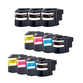 Compatible Multipack Brother MFC-J985DWXL Printer Ink Cartridges (11 Pack) -LC22UBK
