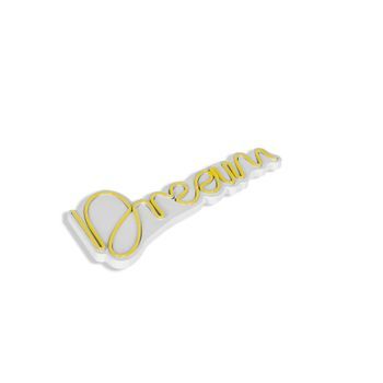 Iluminación Led Decorativa De Plástico Dream Amarillo 38x17x2 Cm