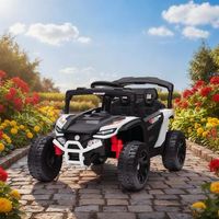 coche electrico para ninos utv 12v con 2 motores blanco aiyaplay