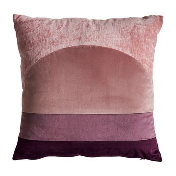 Cojín De Chenilla En Color Rosa De 44x10x44cm