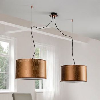 Lámpara de techo seide cobre (2 luces)