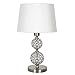 sobremesa kegan cristal 1xe27 cuero con pantalla 50x30d
