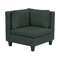 sillon modular esquinero de tela de acolchado con cojin pieza sofa modular verde oscuro unstad