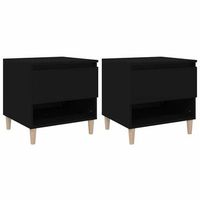 mesitas de noche 2 uds contrachapada negro 50x46x50 cm vidaxl